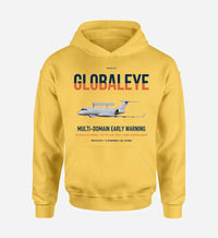 Thumbnail for Saab GlobalEye design on yellow double-side hoodie, single-side print