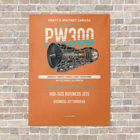 Thumbnail for PW300 vertical canvas print - no frame - orange background