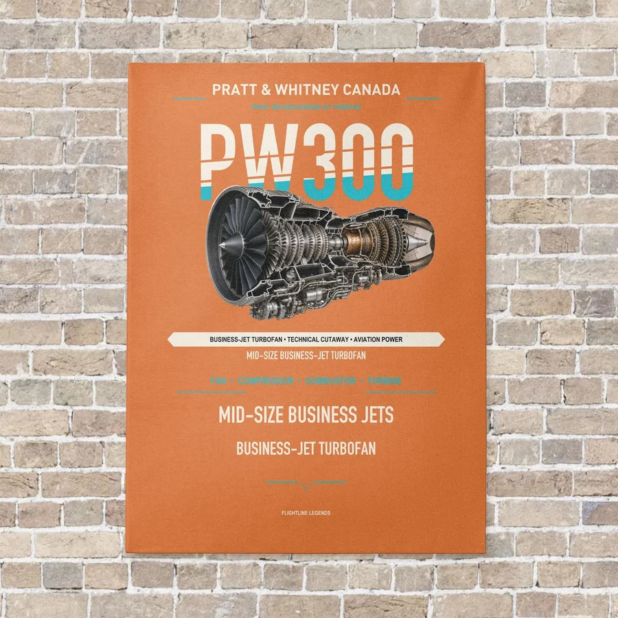 PW300 vertical canvas print - no frame - orange background