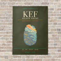 Thumbnail for Keflavik Airport KEF - Canvas Framed - Green Army