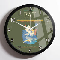 Thumbnail for Jay Prakash Narayan International Airport (PAT) design on green army framed wall clock