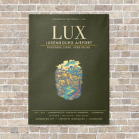 Thumbnail for Luxembourg Airport LUX - Canvas Framed - Green Army