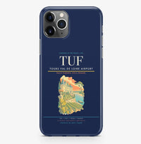 Thumbnail for Tours Airport (TUF) design on navy blue iPhone 16 Pro MagSafe case
