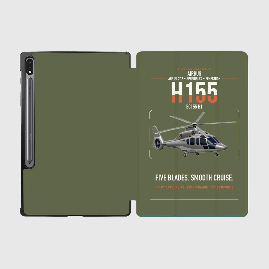 Airbus H155 EC155 B1 design on green army samsung tablet tablet case