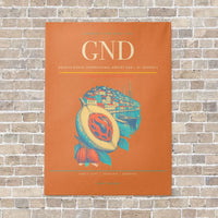 Thumbnail for Maurice Bishop International Airport GND — St. George's vertical canvas print - no frame - orange background