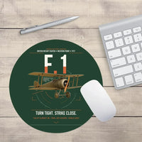Thumbnail for Sopwith Camel F.1 design on dark green round mouse pad