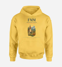 Thumbnail for Memmingen Airport (FMM) design on yellow hoodie single-side print