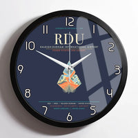 Thumbnail for Raleigh-Durham International Airport RDU Wall-Clock Framed - Navy Blue