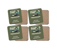 Thumbnail for DHC-2 Beaver Mk I design on green army 4 pieces set coaster