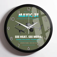 Thumbnail for DJI Mavic 3 Thermal design on green army framed wall clock