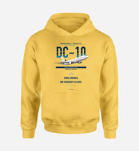 Thumbnail for McDonnell Douglas DC-10 design on yellow double-side hoodie, single-side print