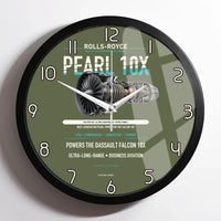 Thumbnail for PEARL 10X design on green army framed wall clock