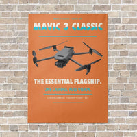 Thumbnail for DJI Mavic 3 Classic vertical canvas print - no frame - orange background