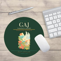 Thumbnail for Yamagata Airport (GAJ) design on dark green round mouse pad