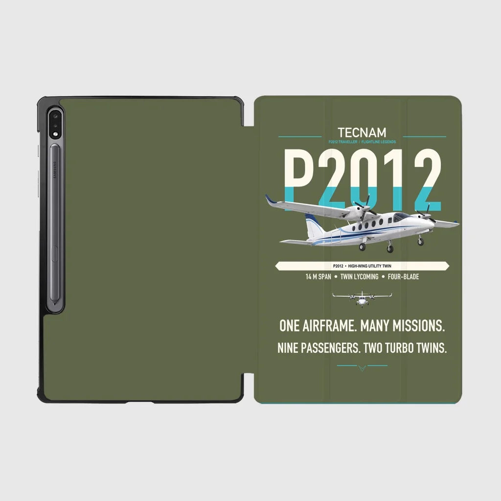 Tecnam P2012 Traveller design on green army samsung tablet tablet case