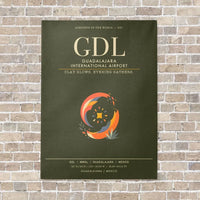 Thumbnail for Guadalajara International Airport GDL - Canvas Framed - Green Army