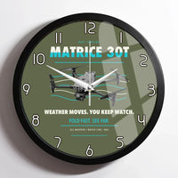 Thumbnail for DJI Matrice 30T design on green army framed wall clock