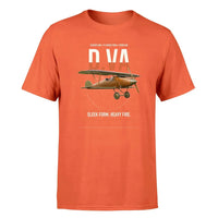 Thumbnail for Albatros D.Va design on orange t-shirt, single-side print