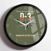 Thumbnail for Junkers Ju 87D-3 design on green army framed wall clock