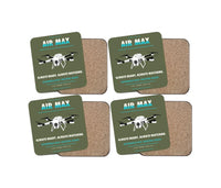 Thumbnail for Percepto Air Max design on green army 4 pieces set coaster