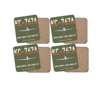 Thumbnail for Boeing KC-767A design on green army 4 pieces set coaster