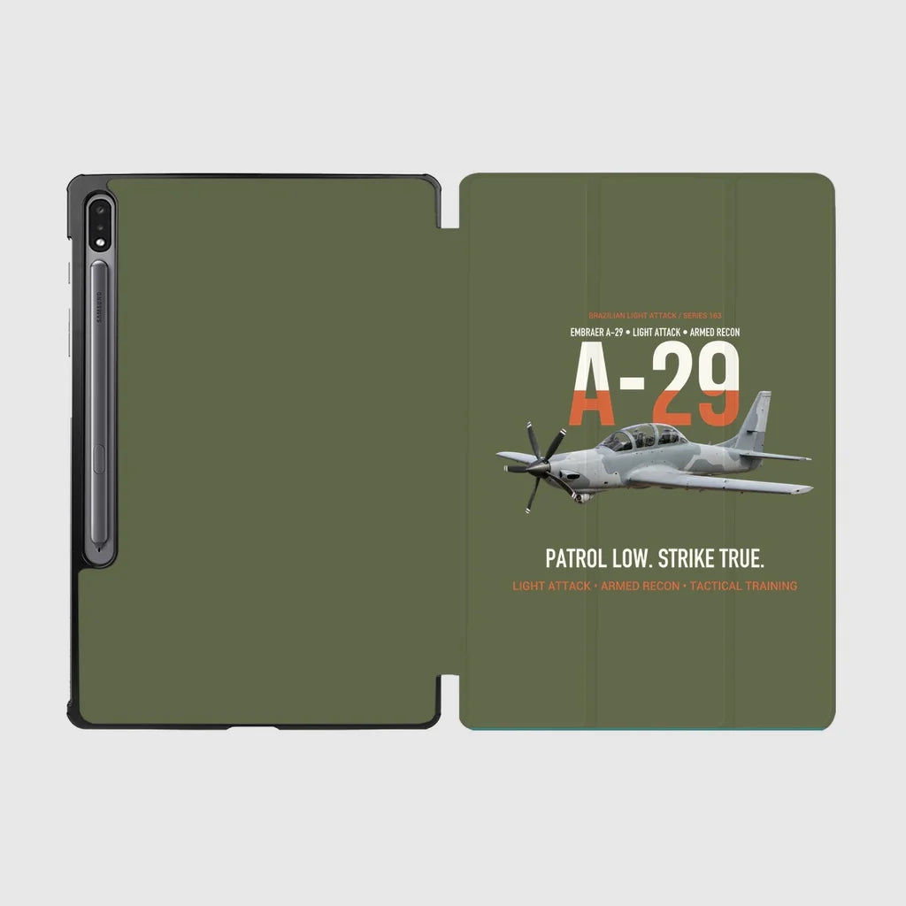 A-29 Super Tucano Light Attack design on green army samsung tablet tablet case