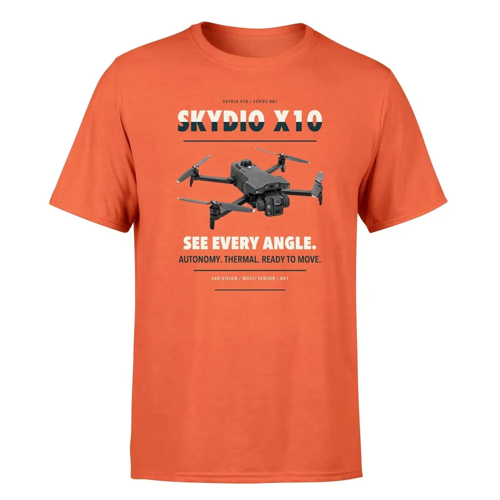Skydio X10 design on orange single side