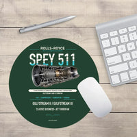 Thumbnail for SPEY 511 design on dark green round mouse pad