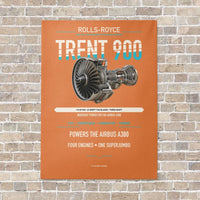 Thumbnail for TRENT 900 vertical canvas print - no frame - orange background