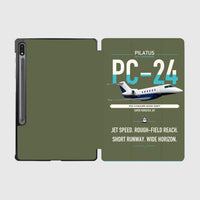 Thumbnail for Pilatus PC-24 design on green army samsung tablet tablet case