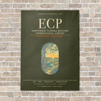 Thumbnail for Northwest Florida Beaches International Airport ECP - Canvas Framed - Green Army