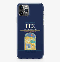 Thumbnail for Fez Airport (FEZ) design on navy blue iPhone 16 Pro MagSafe case