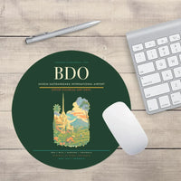 Thumbnail for Husein Sastranegara International Airport (BDO) design on dark green round mouse pad