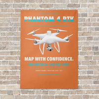 Thumbnail for DJI Phantom 4 RTK vertical canvas print - no frame - orange background