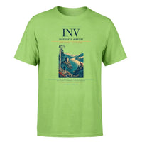 Thumbnail for Inverness Airport (INV) T-Shirt single-side front print in Light Green | inverness-airport-inv-double-side-t-shirt