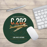 Thumbnail for Macchi C.202 Folgore design on dark green round mouse pad