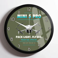 Thumbnail for DJI Mini 5 Pro design on green army framed wall clock