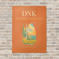 Thumbnail for Dnipropetrovsk International Airport DNK vertical canvas print - no frame - orange background