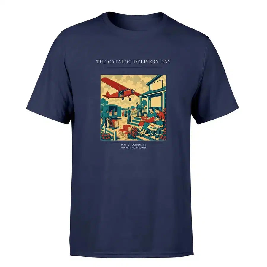 VINTAGE G4412 - The Catalog Delivery Day - Premium T-Shirt design on navyblue premium t shirt