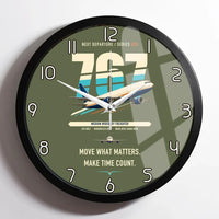 Thumbnail for Boeing 767-300F design on green army framed wall clock