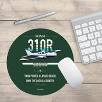 Thumbnail for Cessna 310R design on dark green round mouse pad