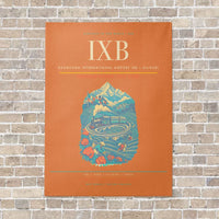 Thumbnail for Bagdogra International Airport IXB — Siliguri vertical canvas print - no frame - orange background
