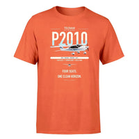 Thumbnail for Tecnam P2010 design on orange t-shirt, single-side print