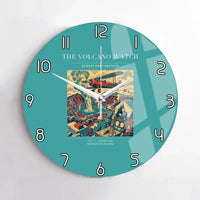 Thumbnail for VINTAGE G4042 - The Volcano Watch - Designed Wall Clocks design on turquoise no-frame