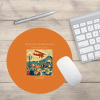 Thumbnail for VINTAGE G4476 - The Seawall Promenade Pass - Designed Mouse Pads design on orange round