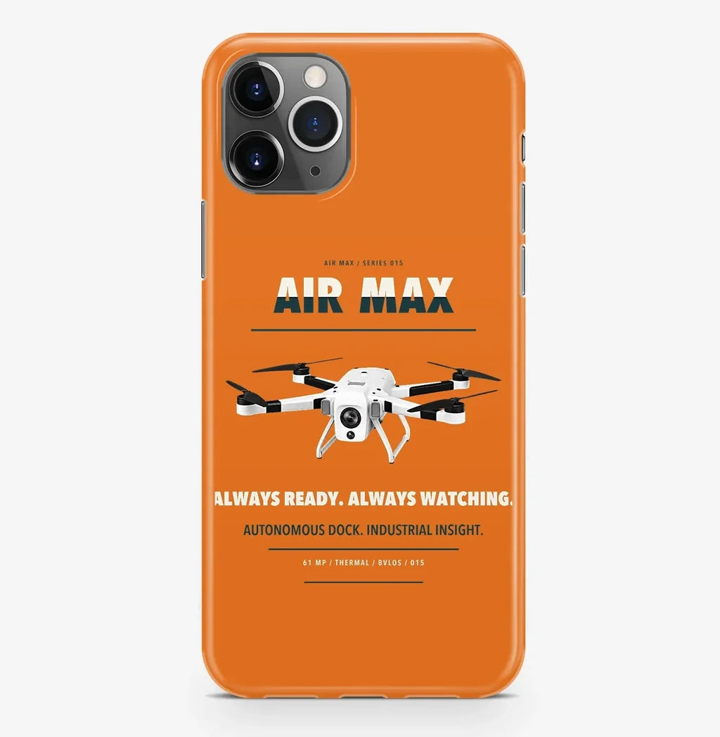 Percepto Air Max Case ProMax design on orange iphone case promax