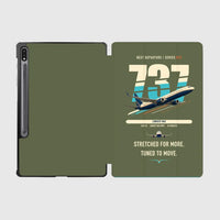 Thumbnail for Boeing 737 MAX 10 design on green army samsung tablet tablet case