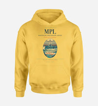 Thumbnail for Montpellier–Méditerranée Airport (MPL) design on yellow hoodie single-side print