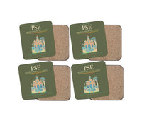 Thumbnail for Mercedita Airport (PSE) design on green army 4 pieces set coaster