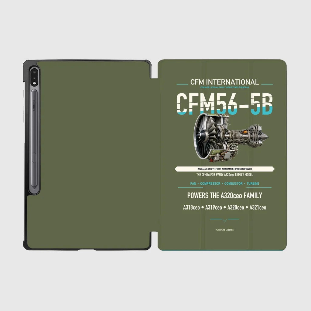 CFM56-5B design on green army samsung tablet tablet case